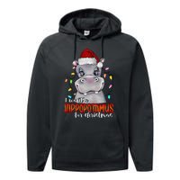 I Want A Hippopotamus For Christmas Family Hippo Christmas Performance Fleece Hoodie