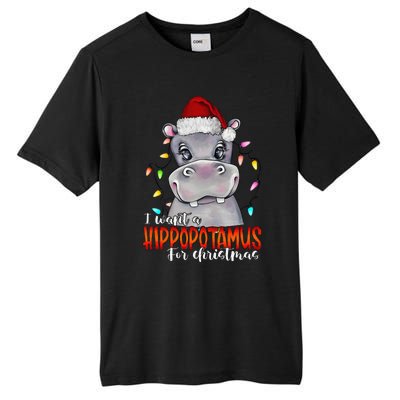 I Want A Hippopotamus For Christmas Family Hippo Christmas Tall Fusion ChromaSoft Performance T-Shirt