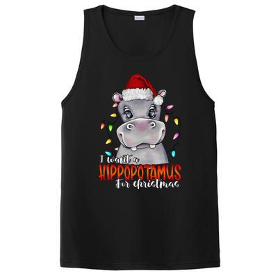 I Want A Hippopotamus For Christmas Family Hippo Christmas PosiCharge Competitor Tank