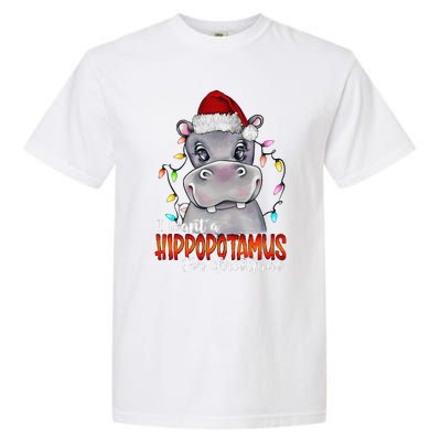 I Want A Hippopotamus For Christmas Family Hippo Christmas Garment-Dyed Heavyweight T-Shirt