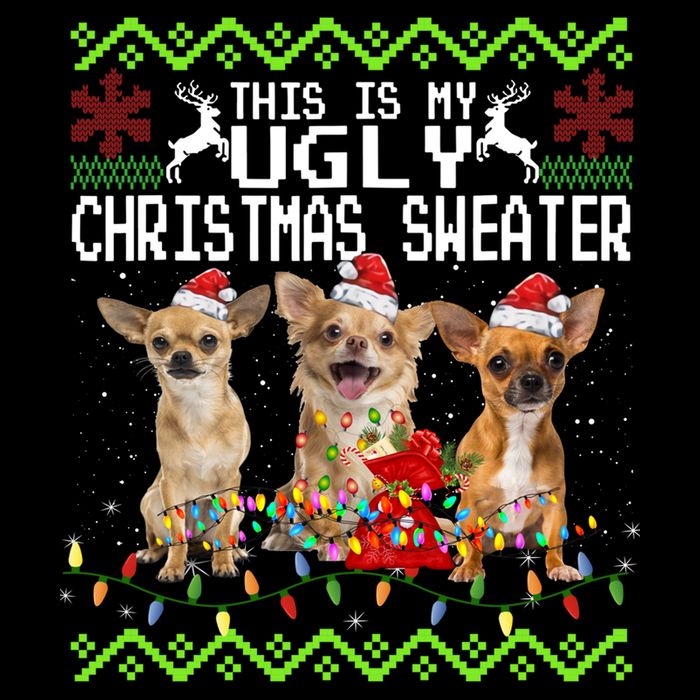 I Want A Chihuahua For Christmas Ugly Sweater Dog Xmasoutfit Cool Gift Impact Tech Backpack