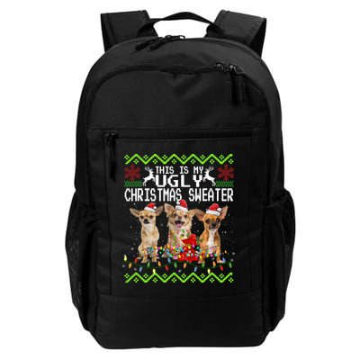 I Want A Chihuahua For Christmas Ugly Sweater Dog Xmasoutfit Cool Gift Backpack