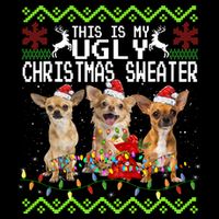 I Want A Chihuahua For Christmas Ugly Sweater Dog Xmasoutfit Cool Gift Drawstring Bag