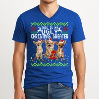 I Want A Chihuahua For Christmas Ugly Sweater Dog Xmasoutfit Cool Gift V-Neck T-Shirt