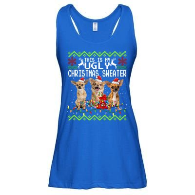 I Want A Chihuahua For Christmas Ugly Sweater Dog Xmasoutfit Cool Gift Ladies Essential Flowy Tank