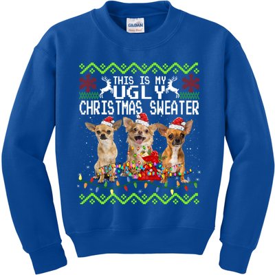 I Want A Chihuahua For Christmas Ugly Sweater Dog Xmasoutfit Cool Gift Kids Sweatshirt