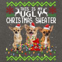 I Want A Chihuahua For Christmas Ugly Sweater Dog Xmasoutfit Cool Gift Cotton Canvas Backpack