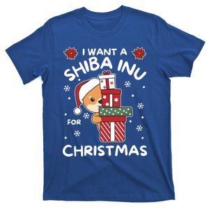 I Want A Shiba Inu For Christmas Cute Dogs Gift T-Shirt