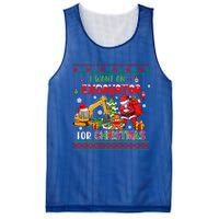 I Want A Excavator For Christmas Costume Driver Driving Gift Mesh Reversible Basketball Jersey Tank