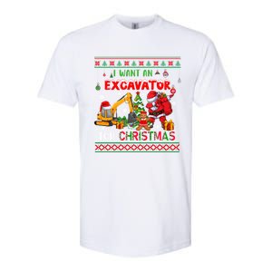 I Want A Excavator For Christmas Costume Driver Driving Gift Softstyle CVC T-Shirt