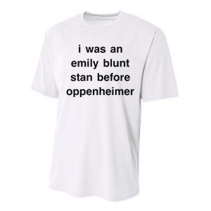 I Was An Emily Blunt Stan Before Oppenheimer Performance Sprint T-Shirt