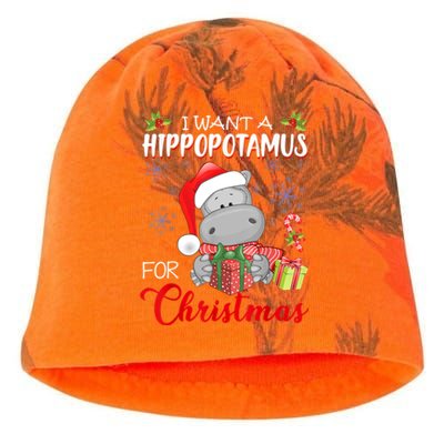 I Want A Hippopotamus For Christmas Xmas Hippo Great Gift Kati - Camo Knit Beanie