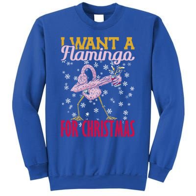 I Want A Flamingo For Christmas Christmas Light Cute Gift Sweatshirt