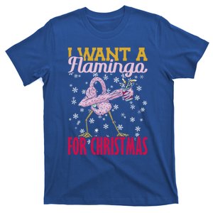 I Want A Flamingo For Christmas Christmas Light Cute Gift T-Shirt