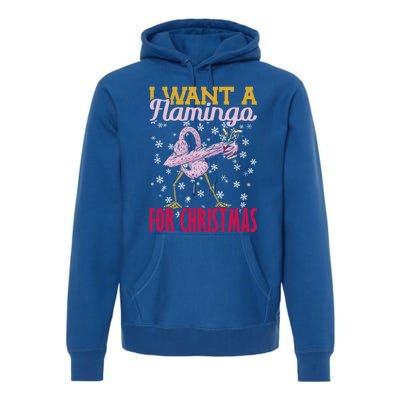 I Want A Flamingo For Christmas Christmas Light Cute Gift Premium Hoodie