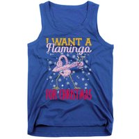 I Want A Flamingo For Christmas Christmas Light Cute Gift Tank Top