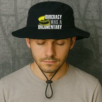 Idiocracy Was A Documentary Sarcastic Funny Saying Bucket Hat