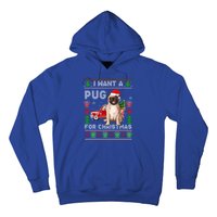 I Want A Pug For Christmas Ugly Sweater Dog Xmas Outfit Gift Hoodie