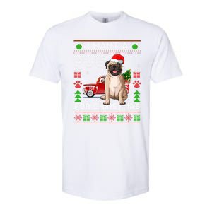 I Want A Pug For Christmas Ugly Sweater Dog Xmas Outfit Gift Softstyle CVC T-Shirt