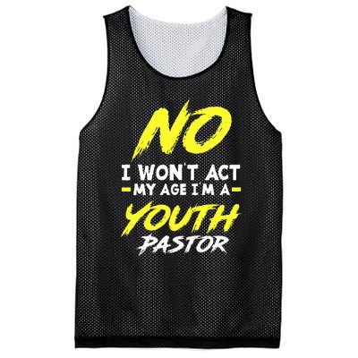 I Wont Act My Age Im A Pastor Christian Mesh Reversible Basketball Jersey Tank