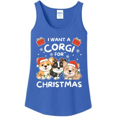 I Want A Corgi For Christmas Cute Dogs Cute Gift Ladies Essential Tank