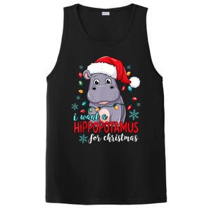 I Want A Hippopotamus For Christmas Cute Christmas Costume PosiCharge Competitor Tank