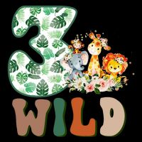 Im Wild And 3 Birthday Safari Jungle Zoo 3rd Bday Three Gift Sustainable Beanie
