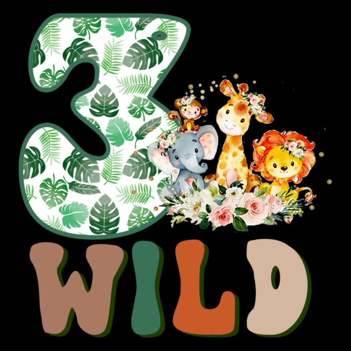 Im Wild And 3 Birthday Safari Jungle Zoo 3rd Bday Three Gift Sustainable Beanie