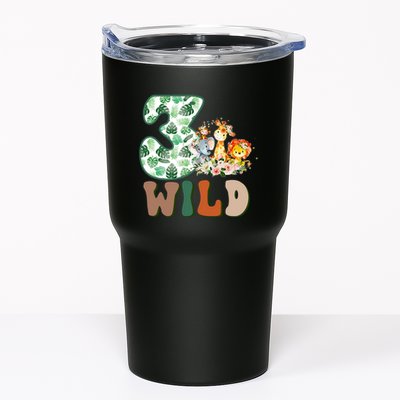 Im Wild And 3 Birthday Safari Jungle Zoo 3rd Bday Three Gift Tumbler