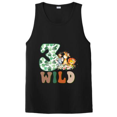 Im Wild And 3 Birthday Safari Jungle Zoo 3rd Bday Three Gift PosiCharge Competitor Tank