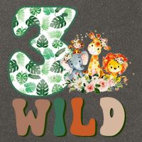 Im Wild And 3 Birthday Safari Jungle Zoo 3rd Bday Three Gift Cotton Canvas Backpack