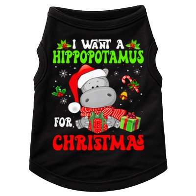 I Want A Hippopotamus For Christmas Xmas Hippo Doggie Tank