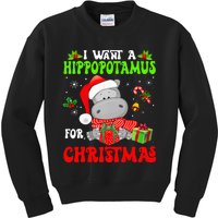 I Want A Hippopotamus For Christmas Xmas Hippo Kids Sweatshirt