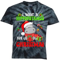 I Want A Hippopotamus For Christmas Xmas Hippo Kids Tie-Dye T-Shirt