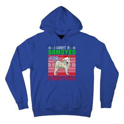 I Want A Samoyed For Christmas Santa Dog Lover Owner Gift Hoodie