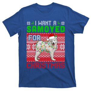 I Want A Samoyed For Christmas Santa Dog Lover Owner Gift T-Shirt