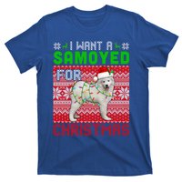 I Want A Samoyed For Christmas Santa Dog Lover Owner Gift T-Shirt