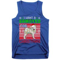 I Want A Samoyed For Christmas Santa Dog Lover Owner Gift Tank Top