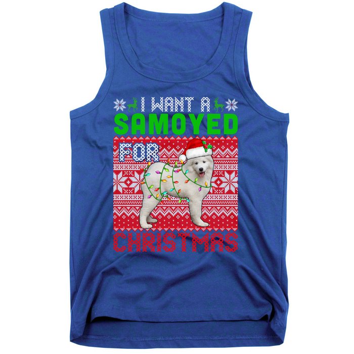 I Want A Samoyed For Christmas Santa Dog Lover Owner Gift Tank Top