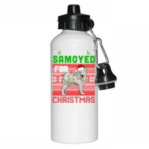 I Want A Samoyed For Christmas Santa Dog Lover Owner Gift Aluminum Water Bottle