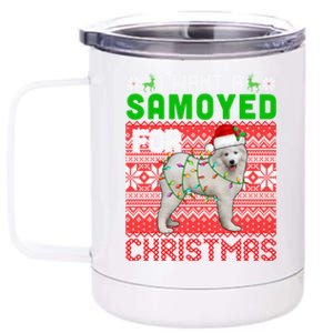 I Want A Samoyed For Christmas Santa Dog Lover Owner Gift 12 oz Stainless Steel Tumbler Cup