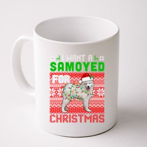 I Want A Samoyed For Christmas Santa Dog Lover Owner Gift Coffee Mug