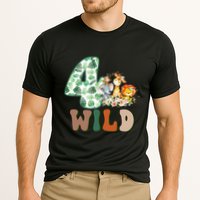 Im Wild And 4 Birthday Safari Jungle Zoo 4th Bday Fourth Gift Cooling Performance Crew T-Shirt