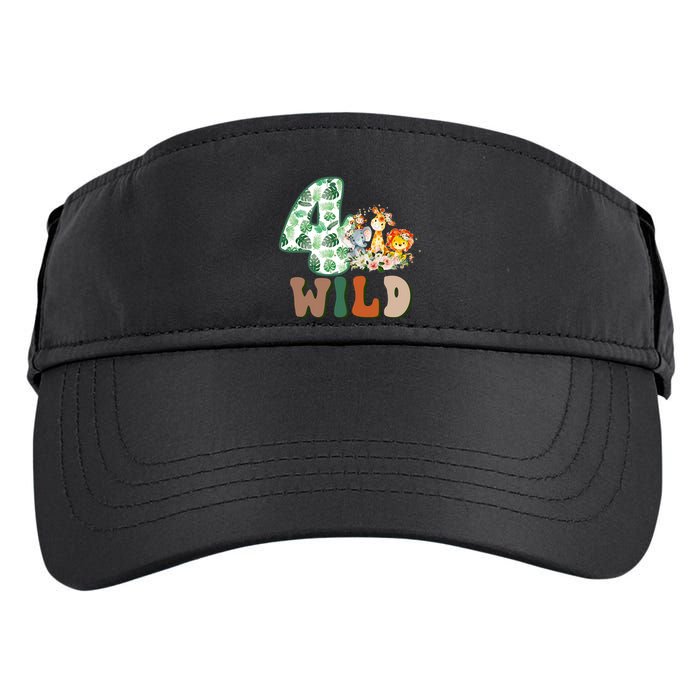Im Wild And 4 Birthday Safari Jungle Zoo 4th Bday Fourth Gift Adult Drive Performance Visor