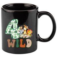 Im Wild And 4 Birthday Safari Jungle Zoo 4th Bday Fourth Gift 11oz C Handle Ceramic Mug