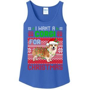 I Want A Corgi For Christmas Santa Dog Lover Owner Great Gift Ladies Essential Tank