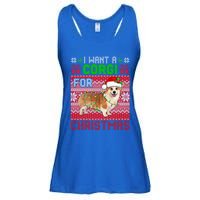 I Want A Corgi For Christmas Santa Dog Lover Owner Great Gift Ladies Essential Flowy Tank