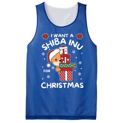 I Want A Shiba Inu For Christmas Cute Dogs Great Gift Mesh Reversible Basketball Jersey Tank