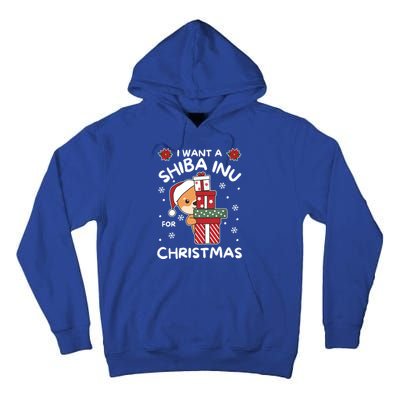 I Want A Shiba Inu For Christmas Cute Dogs Great Gift Tall Hoodie