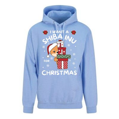 I Want A Shiba Inu For Christmas Cute Dogs Great Gift Unisex Surf Hoodie